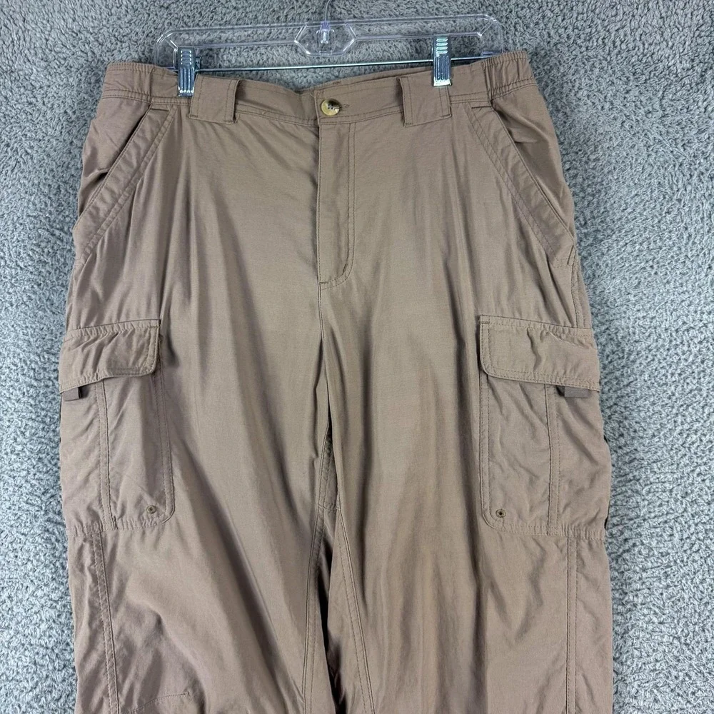Columbia Pants Mens Medium 32L Khaki Titanium Omni-Shield Hiking Cargo‎ 34x32